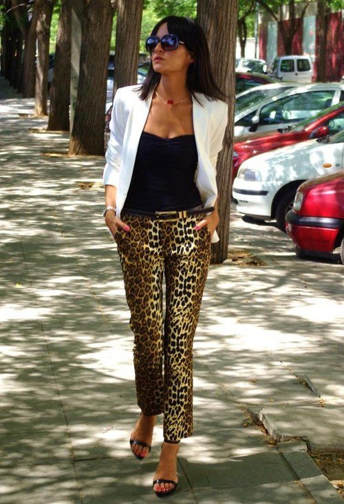 Moda Pantalones Monos Zara Mono estampado de animales look casual 