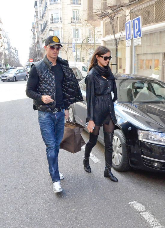 Cristiano Ronaldo and Irina Shayk Sighted Shopping in Madrid on March 19, 2013