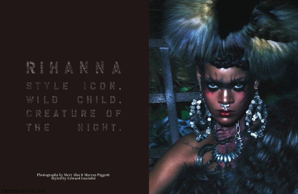 Rihanna W Mag Style Icon. Wild Child. Creature of the Night_02