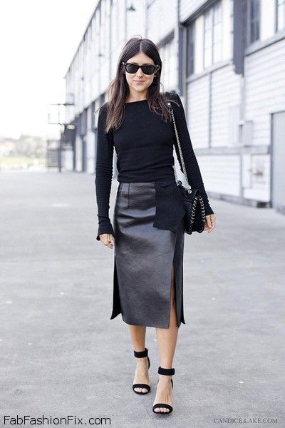 Style Guide: How to style and wear leather skirt this fall? | Fab ...