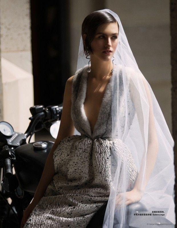 Athena Wilson bride for Harper's Bazaar by Benjamin Kanarek