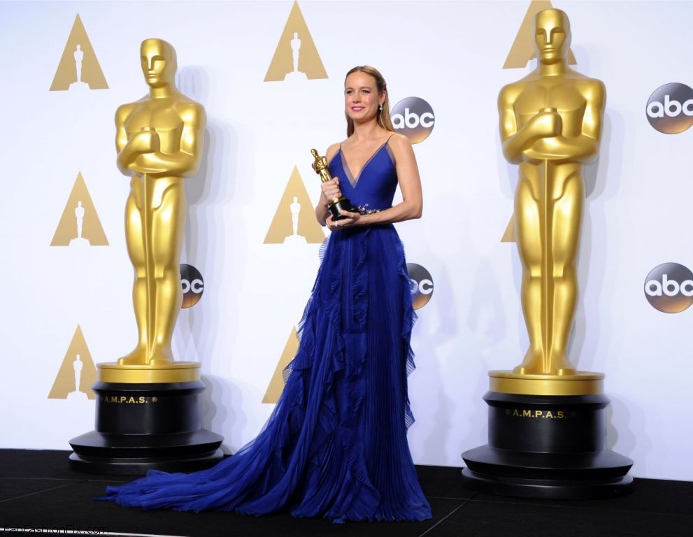 Brie Larson won her first Oscar Award, as she was honored with Best Actress for "Room". Photo: CelebMafia