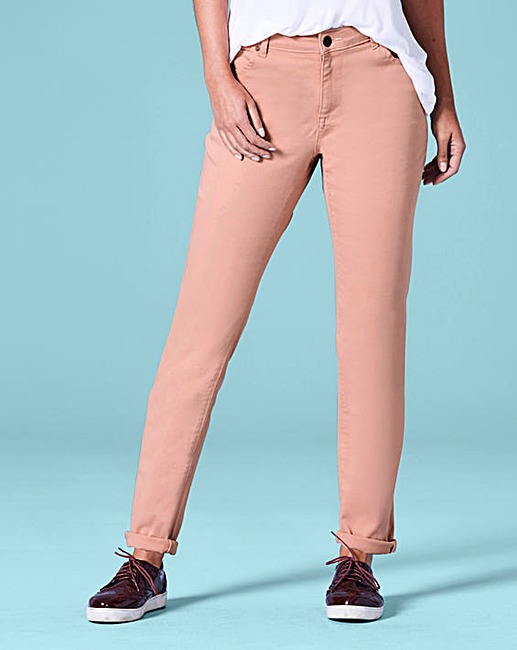 sadie dusky pink relaxed slim leg jeans regular length