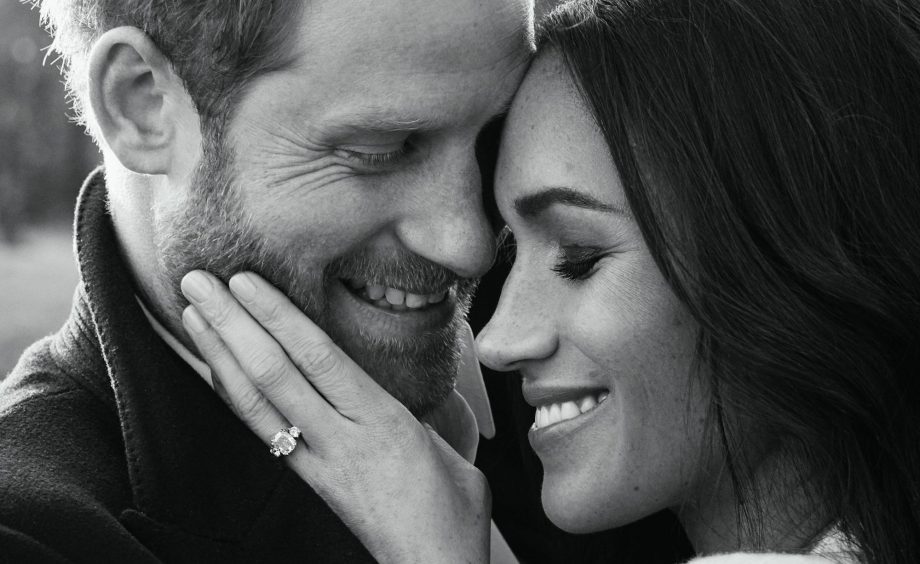 Official photo taken by fashion photographer Alexi Lubomirski to mark the engagement of Prince Harry and Meghan Markle.