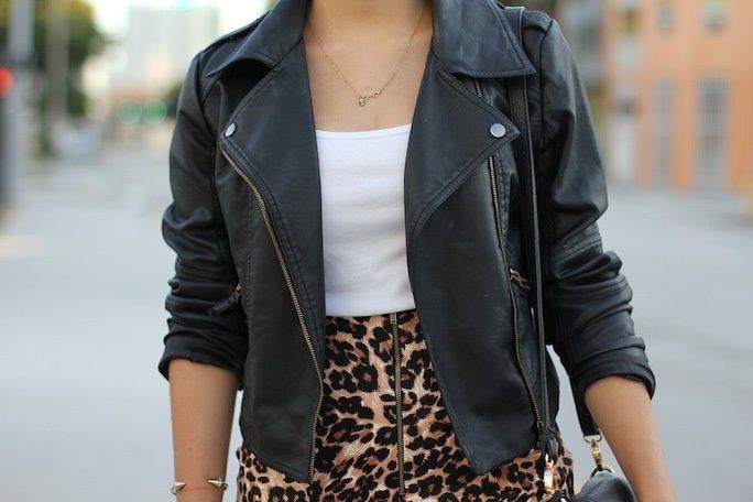 8 Ways to Style a Black Leather Jacket Well Into Spring - theFashionSpot