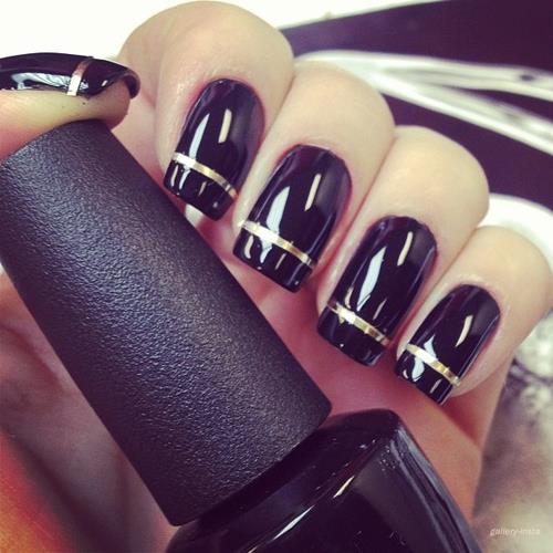 Nails: Chic black nails & manicure ideas for spring 2013 | Fab Fashion Fix