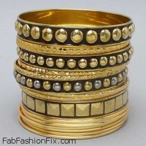 gold stacked bracelets