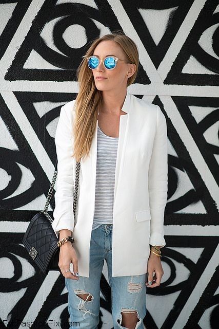 Style Guide: How to style and wear white blazer this autumn? | Fab ...