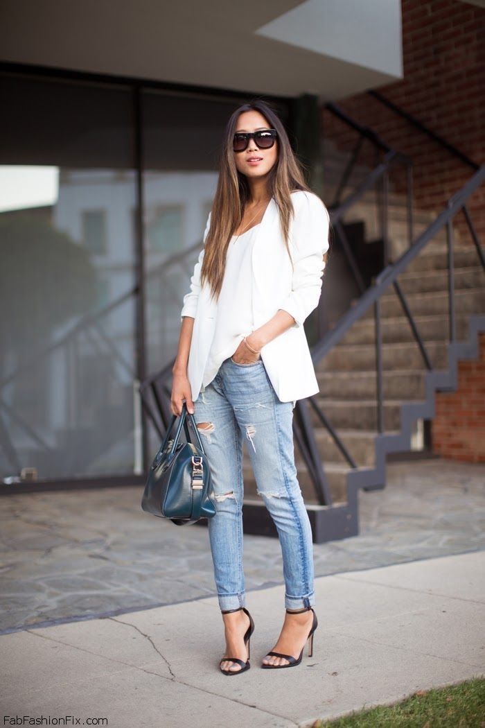 Style Guide: How to style and wear white blazer this autumn? | Fab ...