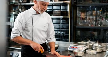 professional chef working