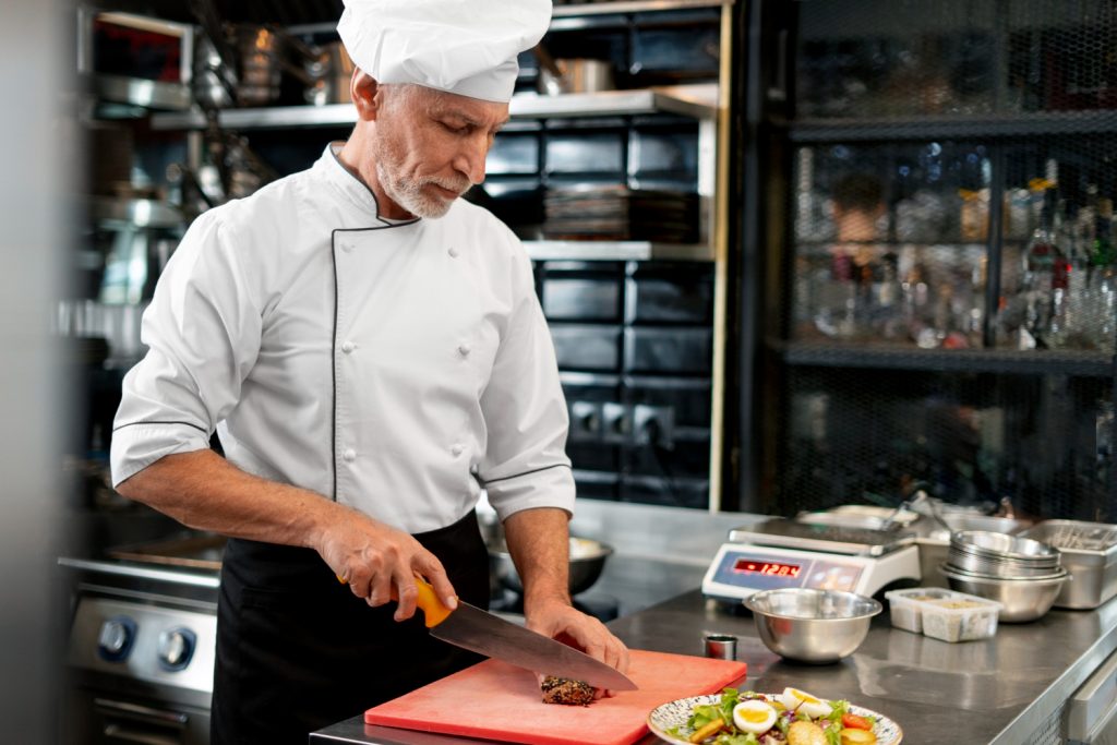 professional chef working