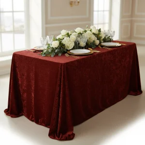 red tablecloth party decoration